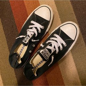 women’s black converse slip ons